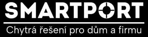 SMARTPORT logo v černé variantě pro stránku chytrého osvětlení